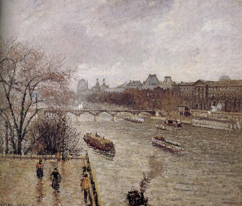 Camille Pissarro rain Louvre china oil painting image